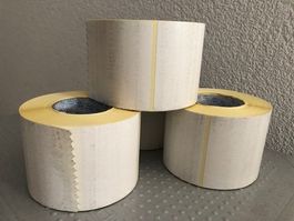 Thermoetiketten-Rollen 60x75mm permanent haftend