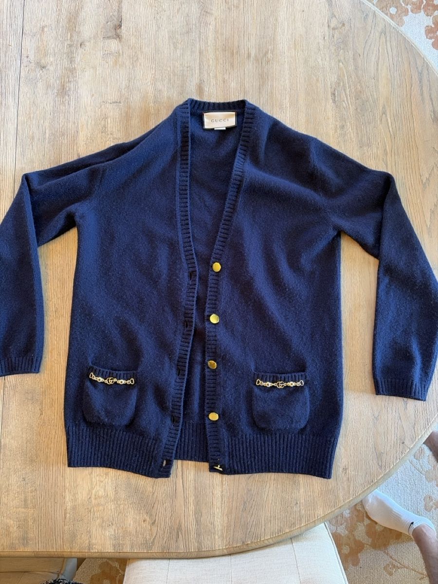 Gucci Giacche: Original Gucci Strickjacke Dunkelblau – Usato da Dornach venduto da profi-shopper