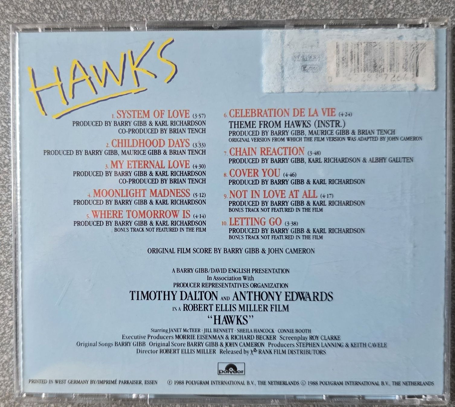 CD: Hawks -  Motion Picture Soundtrack CD – Nuovo e nell'imballaggio originale da Oetwil am See venduto da fineli2 1