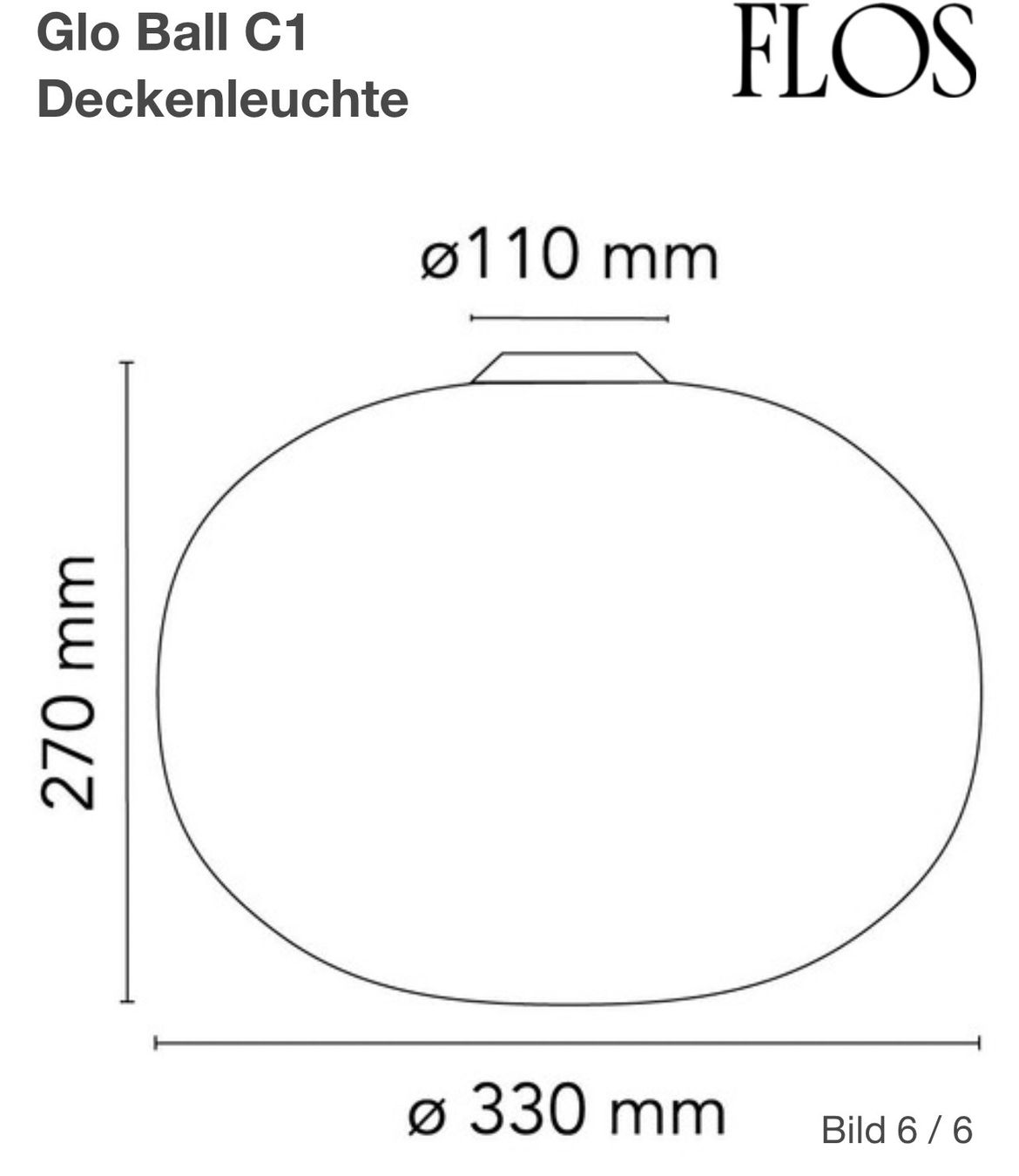 Flos Lampadari & plafoniere: Flos, Glo-Ball C1, Deckenleuchte, Jasper Morrison – Usato da St. Gallen venduto da fundstaette 8