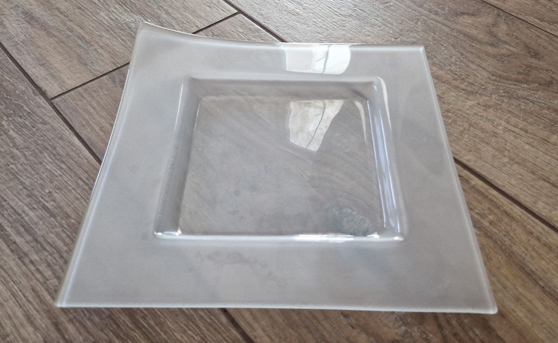 Piatti: 8 Dessertteller, Glas weiss quadratisch matt – Usato da Suhr venduto da Sbume 4