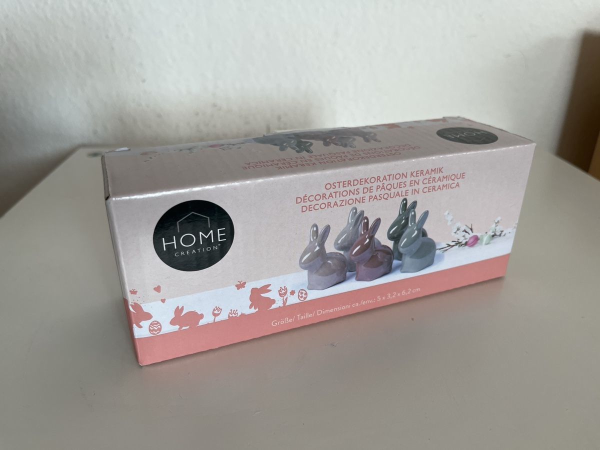 Tutte le decorazioni: OVP Keramik Hasen Deko Set, Home Creation – Nuovo e nell'imballaggio originale da Dübendorf venduto da Gfenni