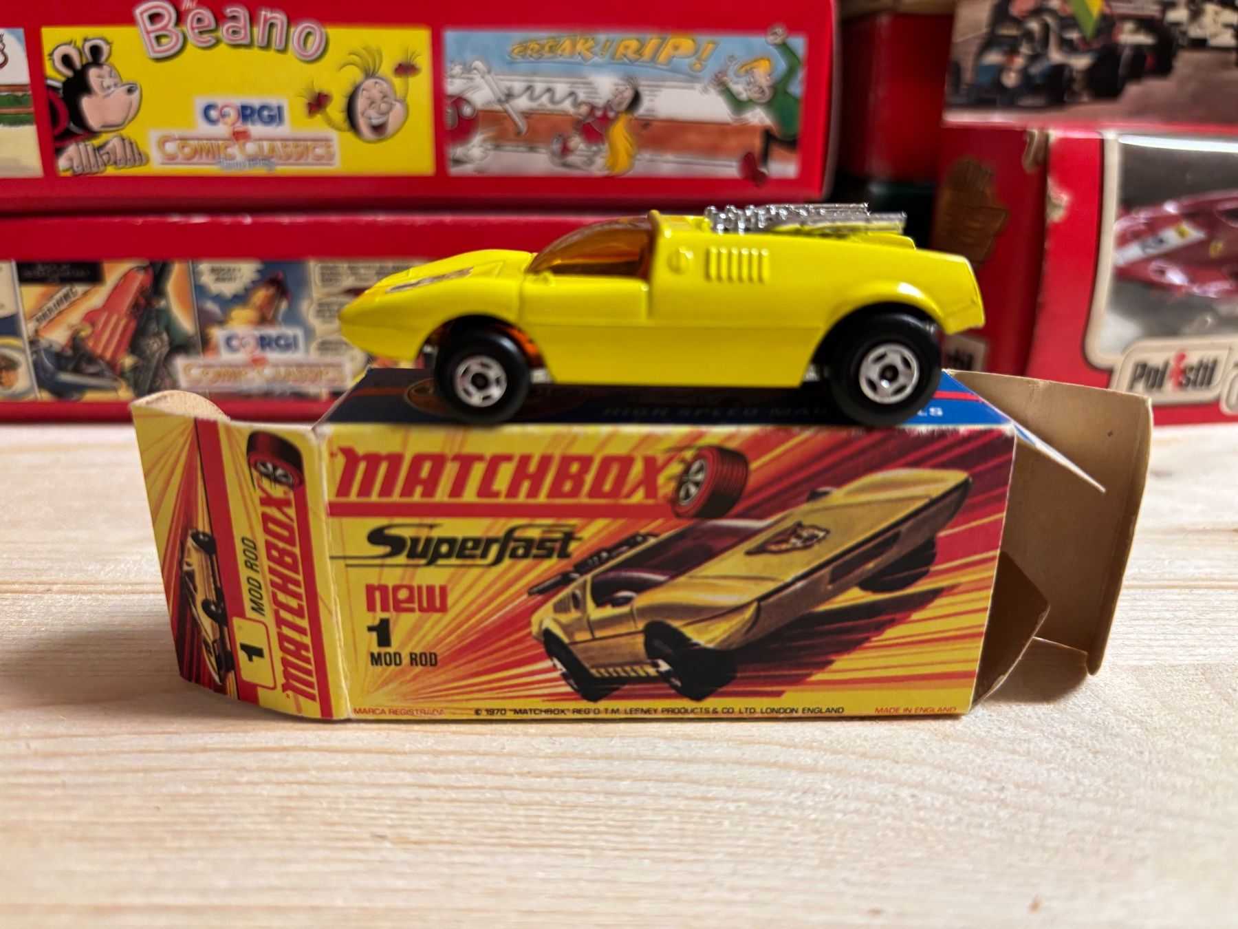 Matchbox Modellini d'auto: Matchbox Superfast Nr. 1 Mod Rod in OVP – Usato da Thun venduto da BlauerKlaus 1