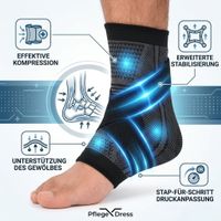 Pflegedress Premium Knöchelbandage mit Kompression L