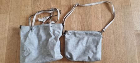 Graue Umhängetasche, Top Zustand, Lederimitat, Stilvoll