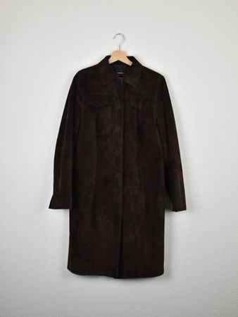 Akris Wildleder Mantel, braun, Gr.40/42