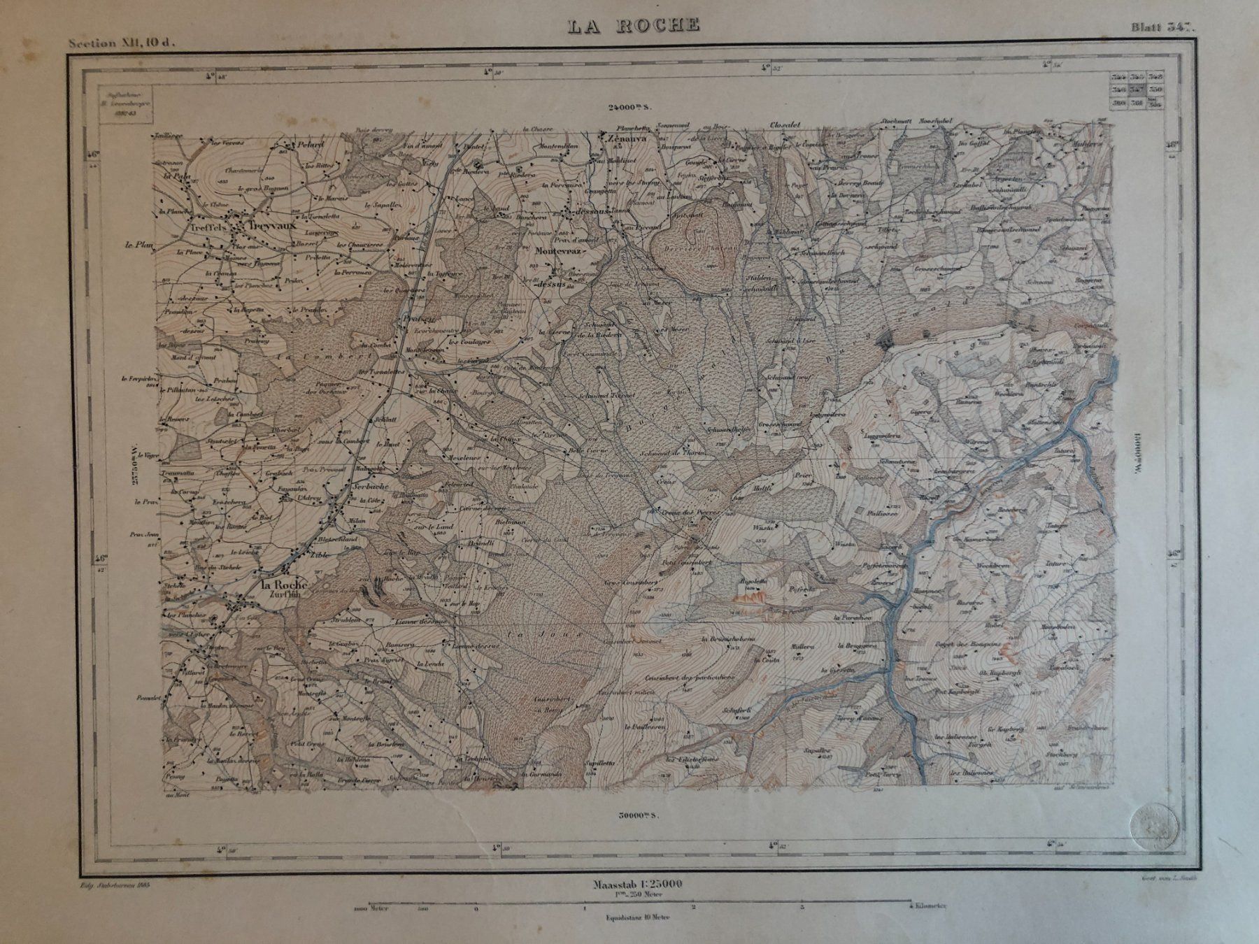 Cartine & Atlanti: Siegfriedatlas Bl. 347: La Roche – Usato da Zürich venduto da allp 1