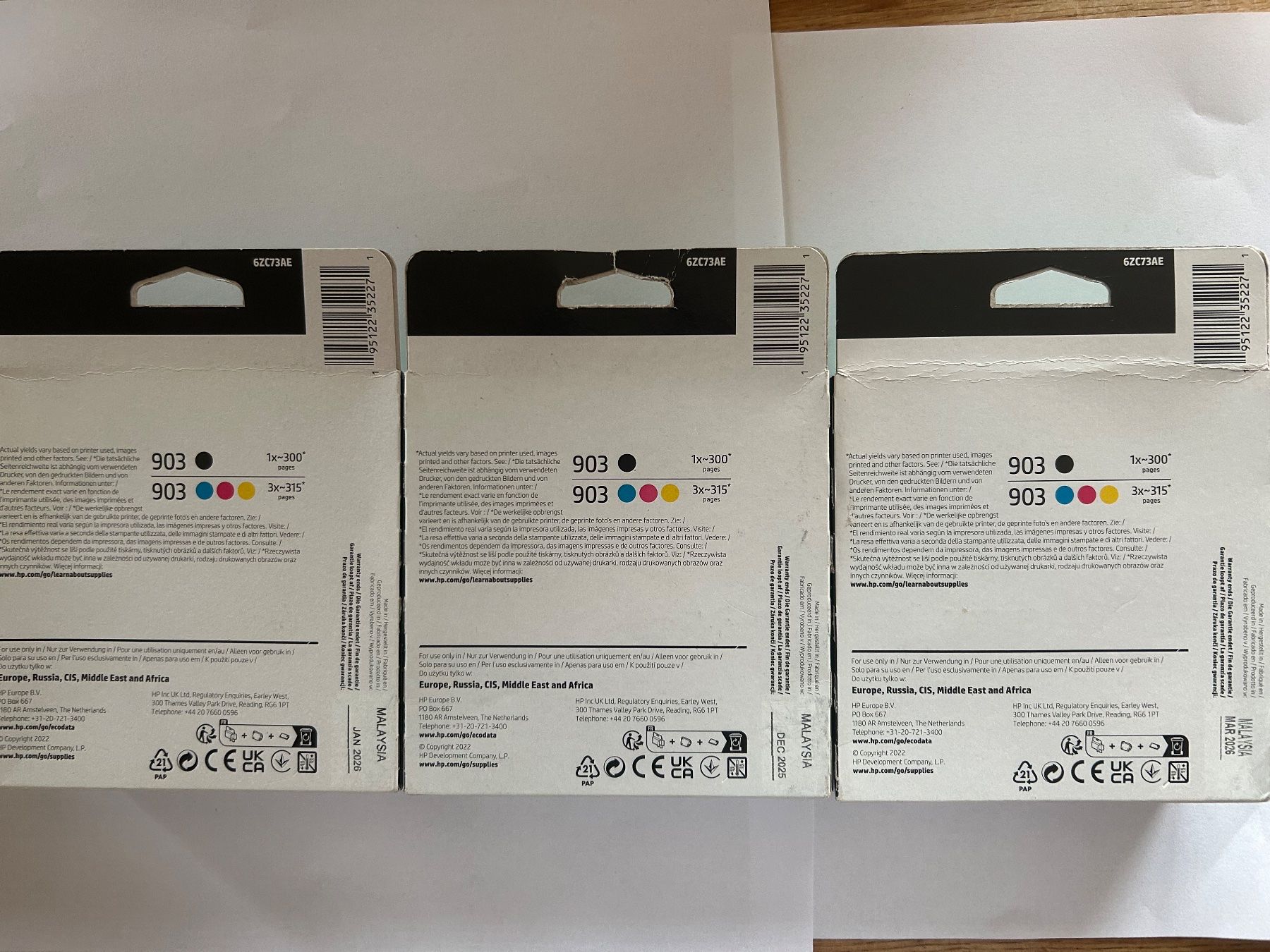 Hewlett Packard Druckerpatronen & Toner: HP 903 Druckerpatronen 4-pack 3 Stück – Neu und originalverpackt aus Oberwil b. Zug von design_at_work 1