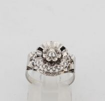 ✨ Elegant 18K Gold Diamond Ring – Size 54 ✨