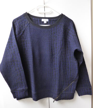 Pullover von Calvin Klein, schwarz/violett, Gr. L = Gr. 42