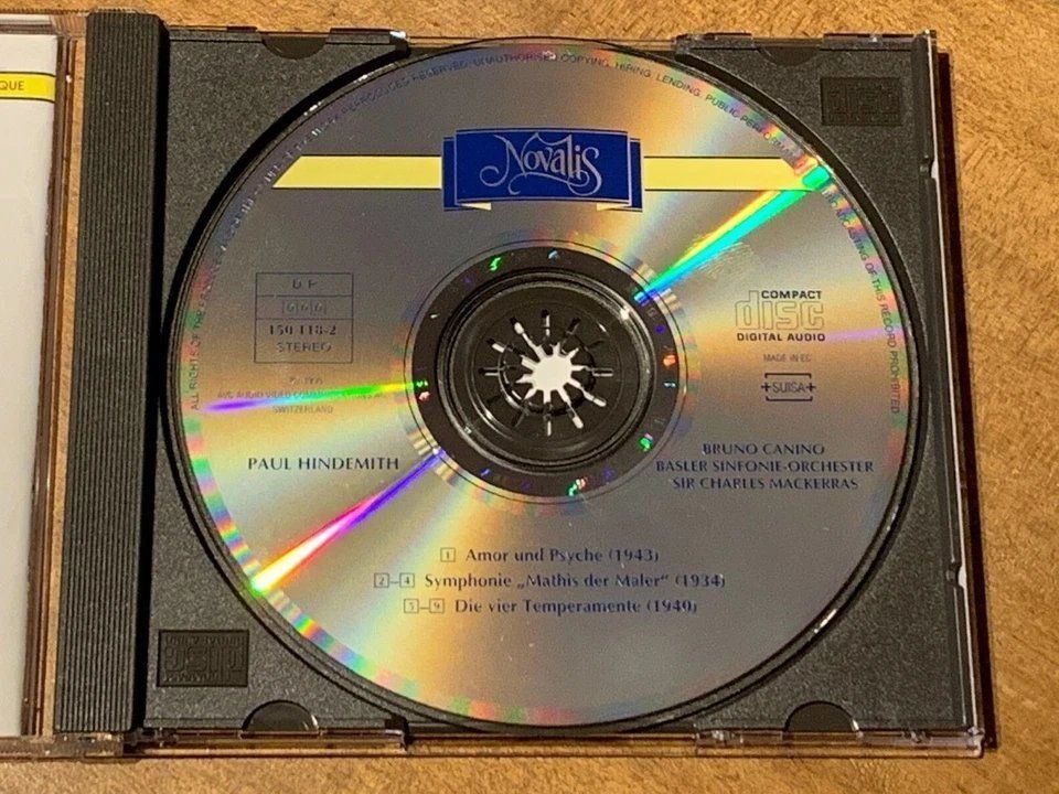 CD: Bruno Canino, sir Charles Mackerras - Paul Hindemith – Usato da Unterbäch venduto da tuqsa 2