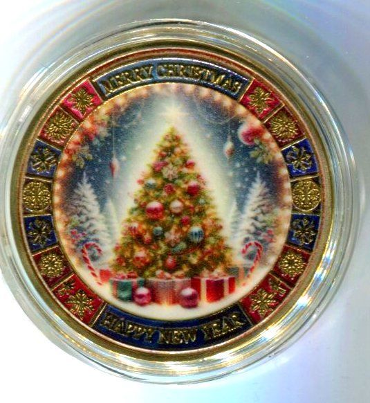 Medaglie: Farbmedaille "Weihnachten". – Nuovo e nell'imballaggio originale da Basel venduto da Butsch5