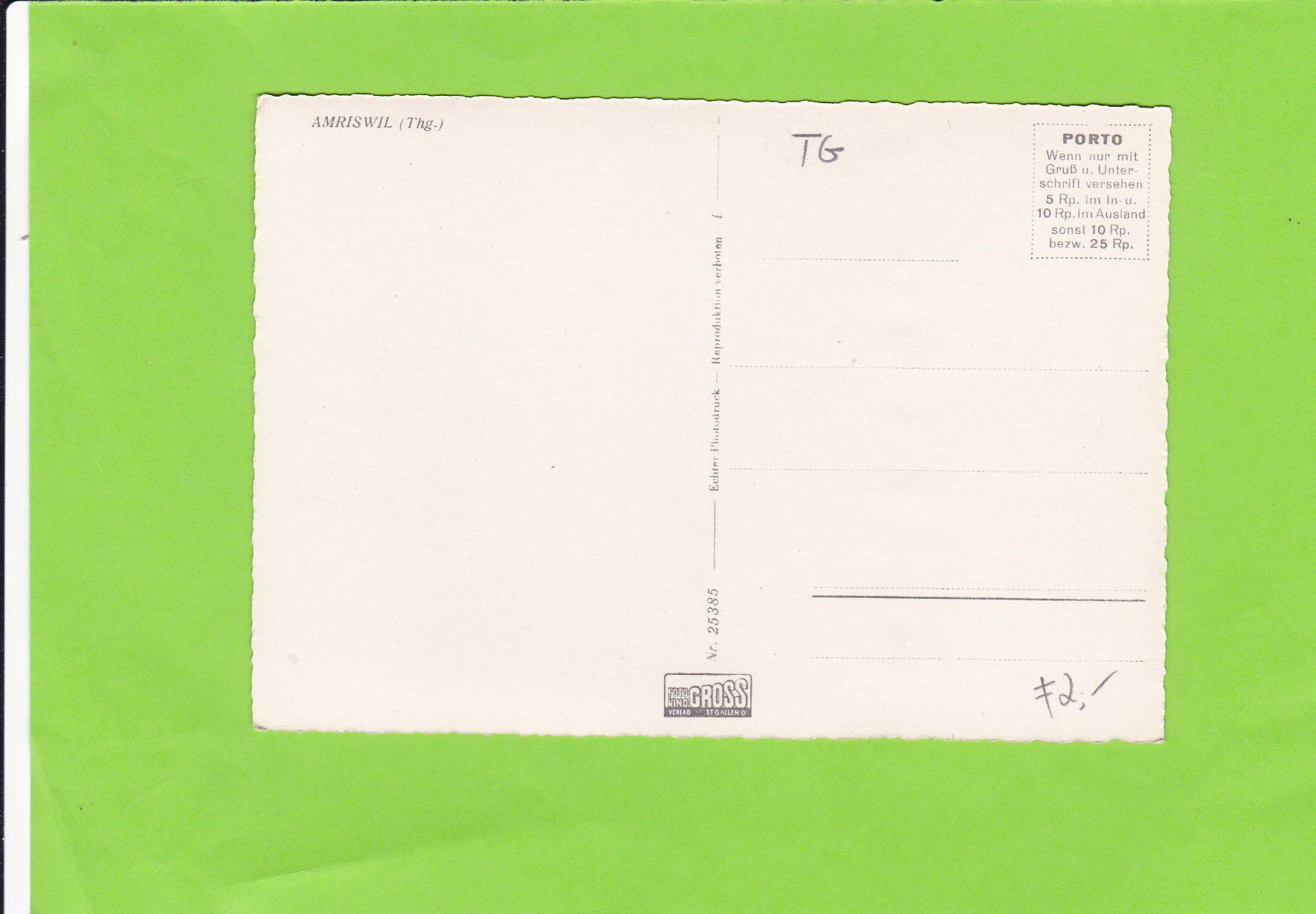 Cartes postales: Amriswil-TG – D'occasion à St. Peterzell par neckertal 1