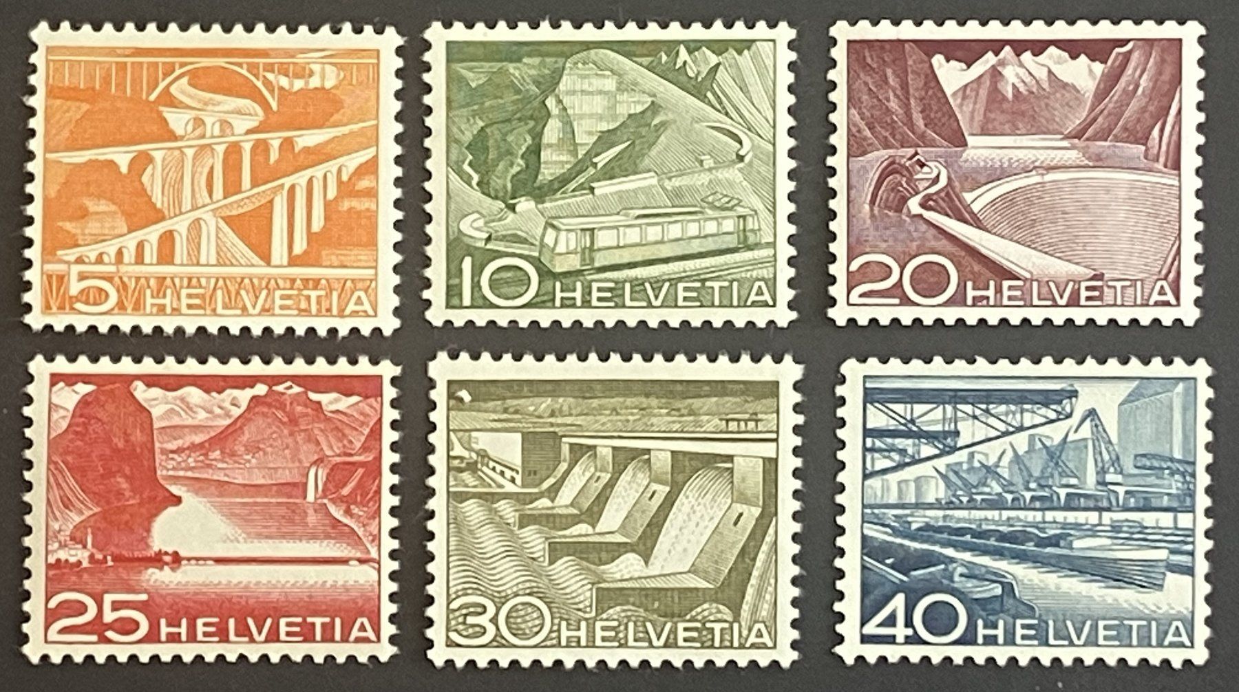 Tutti i francobolli: ROLLENMARKEN TECHNIK + LANDSCHAFT** – Nuovo (secondo la descrizione) da Oberwil BL venduto da SALOB