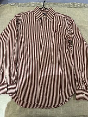 Chemisier Ralph Lauren Slim Fit, bordeau/blanc, T.38
