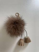 Pelz Bommel Anhänger mit Quasten, Winter Accessoire