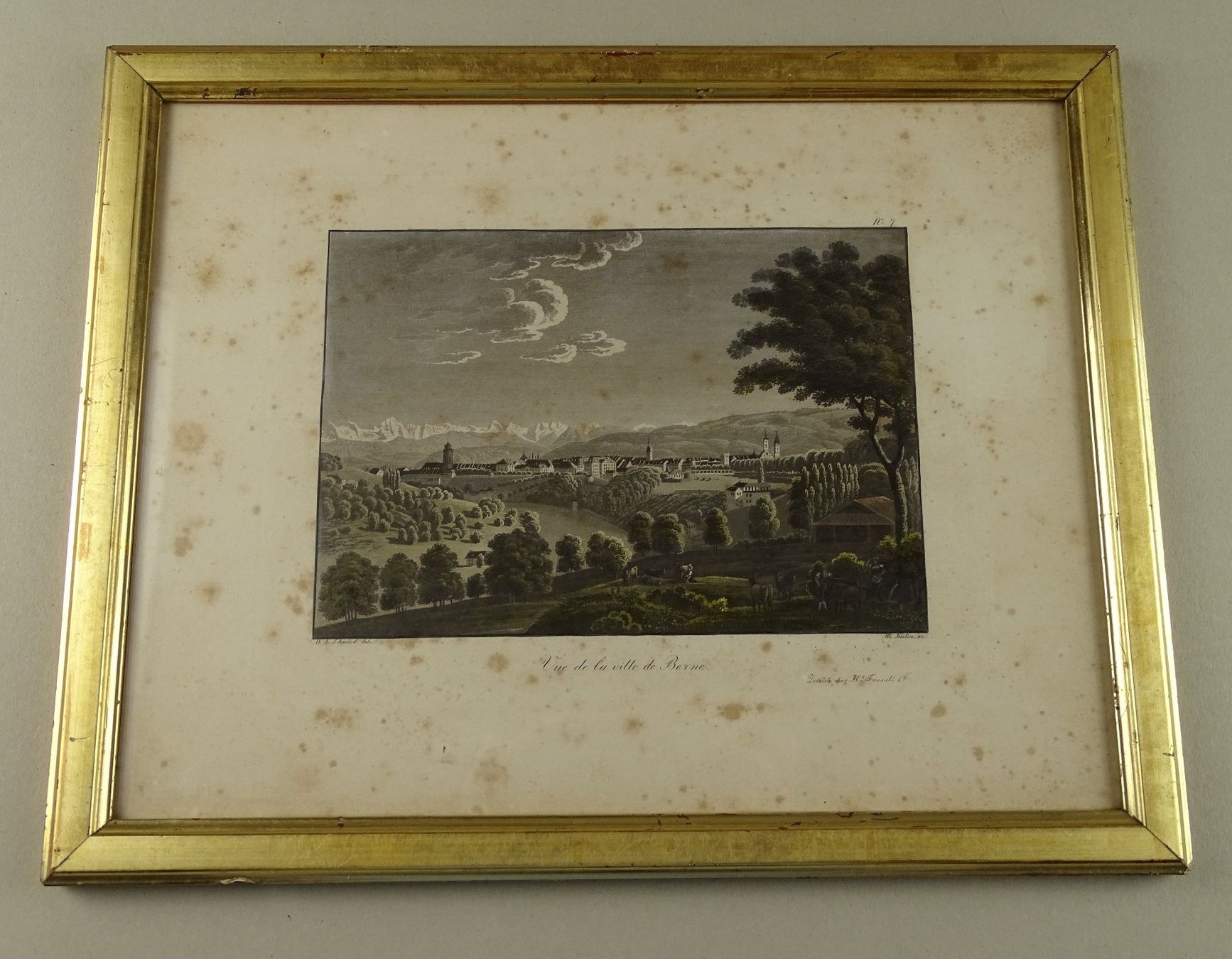 Incisioni: BERN, AQUATINTA UM 1830 – Usato da Grüningen venduto da Kartensammler