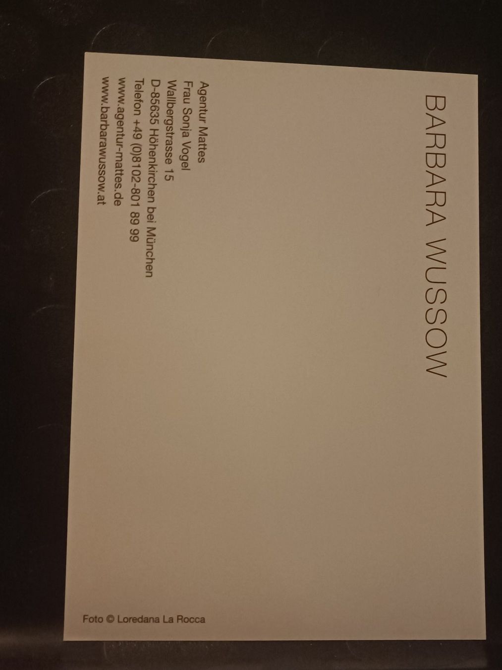 Autografi: Barbara Wussow - handsigniert – Usato da Menziken venduto da Artographs 1