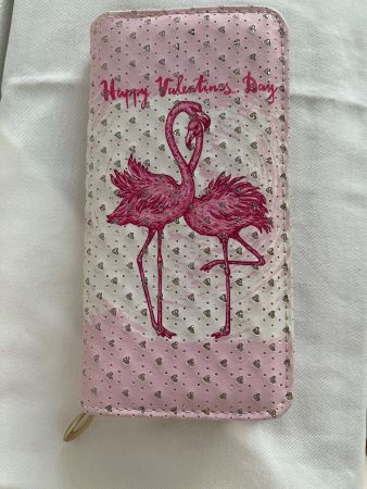 Portafoglio con fenicotteri, Portmonnai mit Flamingo-Motiv
