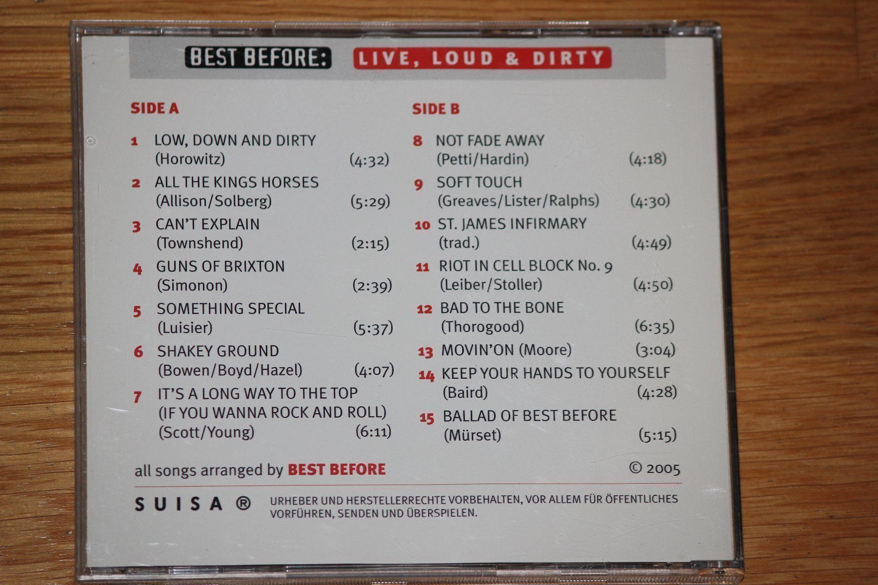 CD: BEST BEFORE: Live, Loud & Dirty – Usato da Wichtrach venduto da LuckyLuke69 1