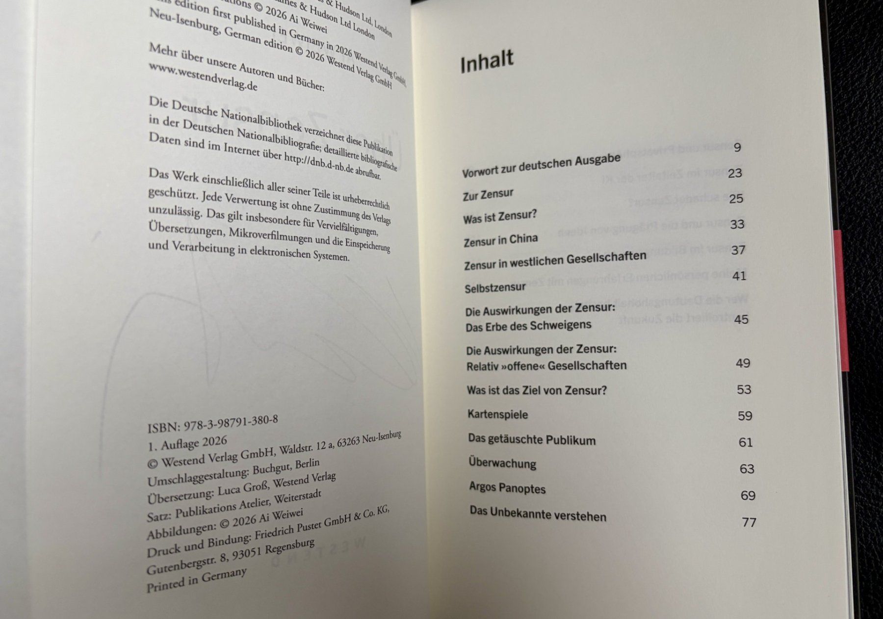 Libri: Ai WeiWei – handsigniert – Nuovo (secondo la descrizione) da Regensdorf venduto da JoergR 3