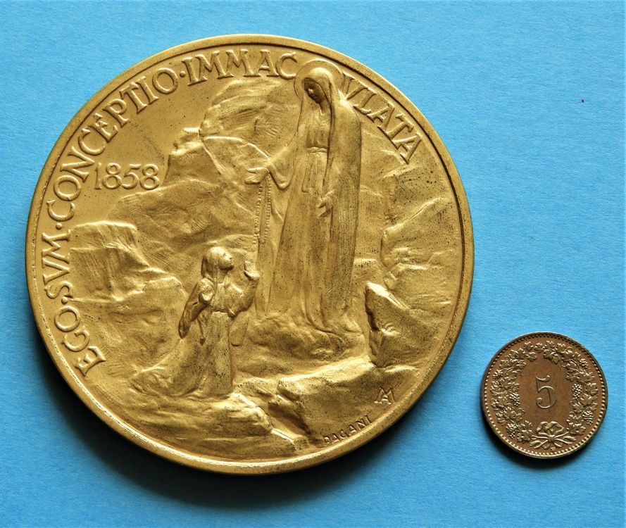 Medaille Ego Sum Conceptio Immaculata 1958 / 60mm / 72g Kaufen auf