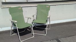 2 Outwell Campingstühle klappbar grün gebrauchter Zustand