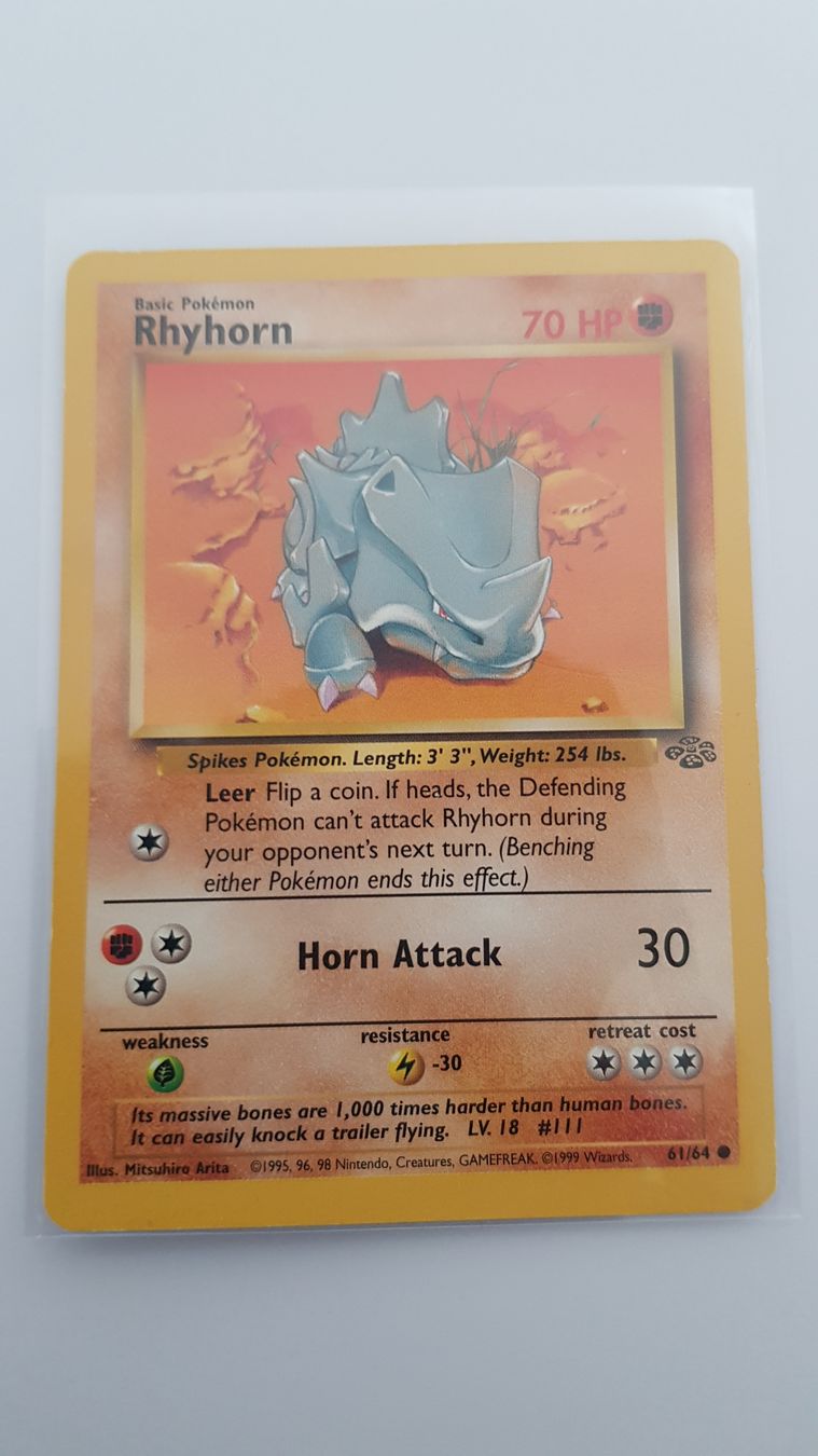 Pokémon Sammelbilder & Trading cards: Jungle - 61 - Rhyhorn – Gebraucht aus Neuchâtel von bilao