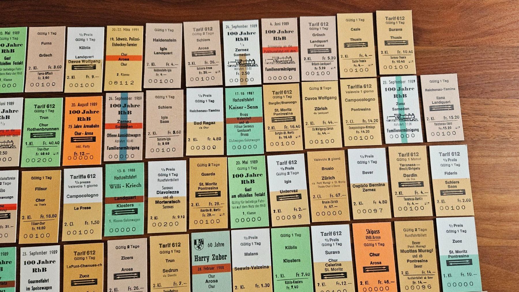 Tickets: Sammlung alter SBB/RHB Zugbilletts (versch.) – Neu (gemäss Beschreibung) aus Untervaz von FullFlap777 6