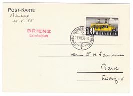 Carte de Brienz BPA A211 pour Basel le 11.VIII.38