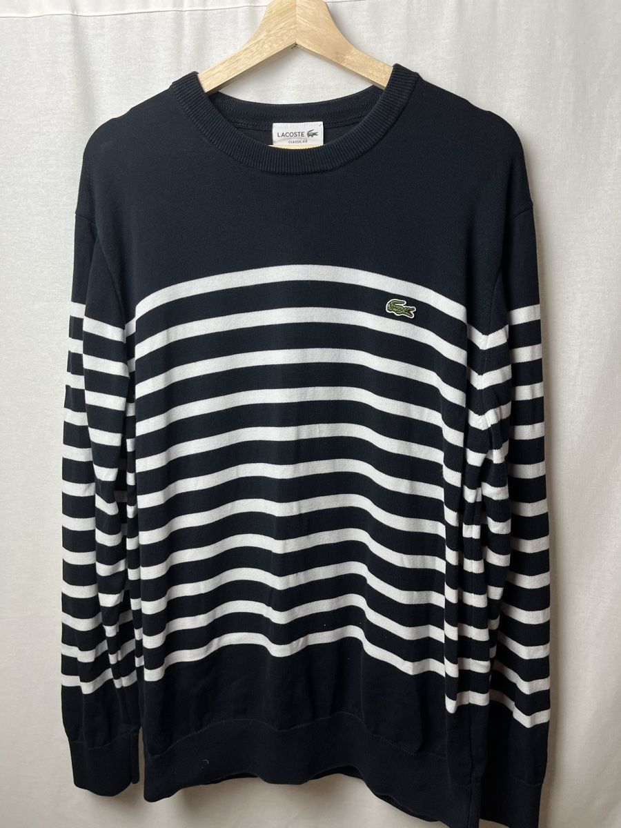 Lacoste Maglioni & Felpe: Pull Lacoste Rayé Bleu Marine et Blanc – Nuovo (secondo la descrizione) da Les Avanchets venduto da lunedeneige.shop