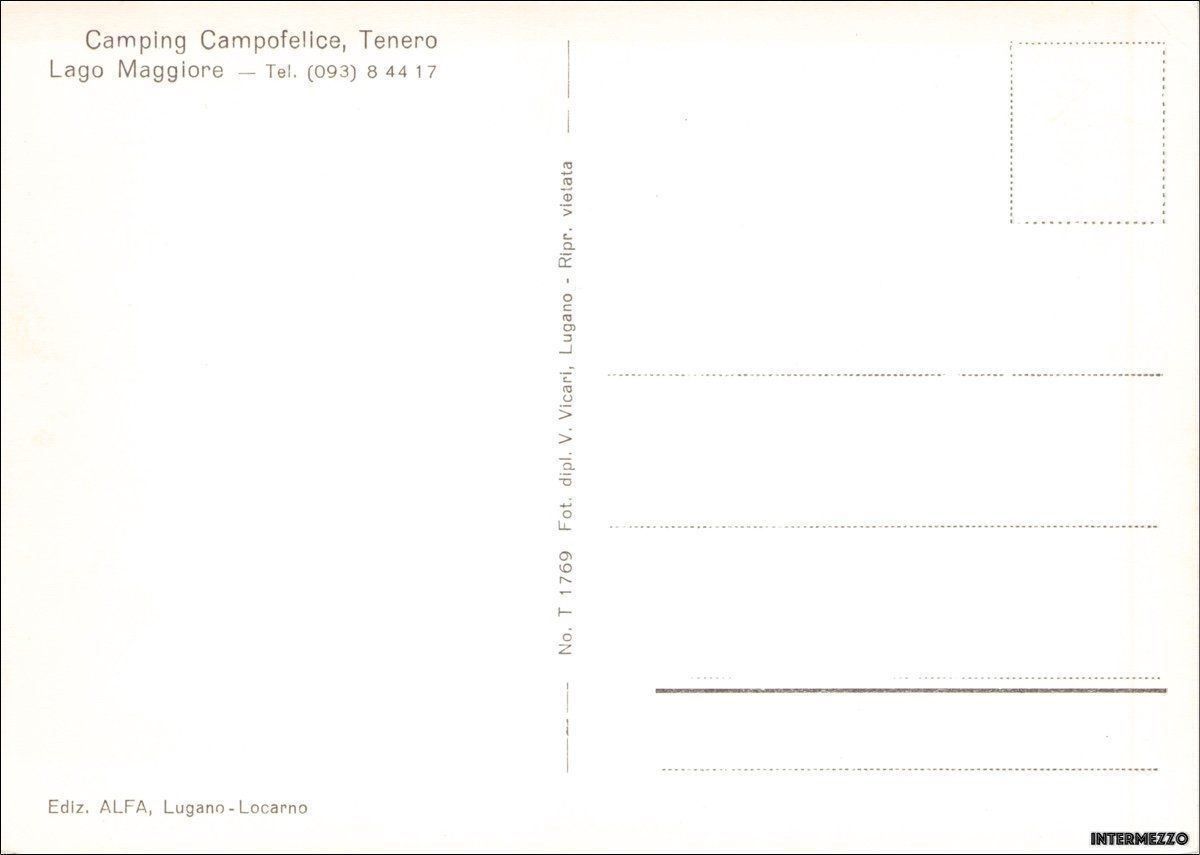 Cartoline postali: Tenero // Camping Campofelice – Usato da Basel venduto da intermezzo12 1
