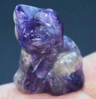 Deko Heilstein G-779 – Katze – Amethyst 2x2,5cm
