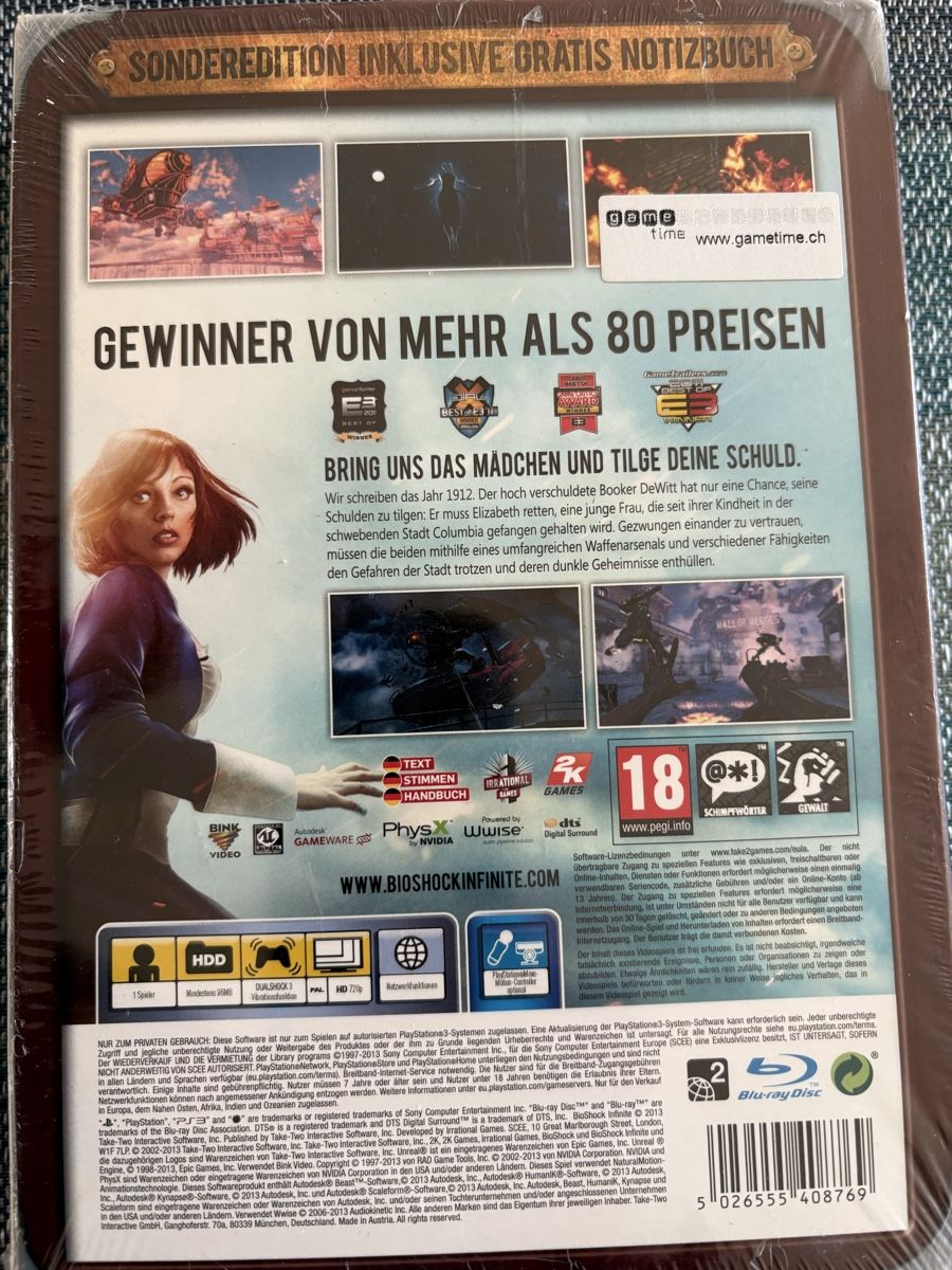 Sony Spiele: PS3 bioshock infinite sonderedition – Neu und originalverpackt aus Herzogenbuchsee von warrior77 1