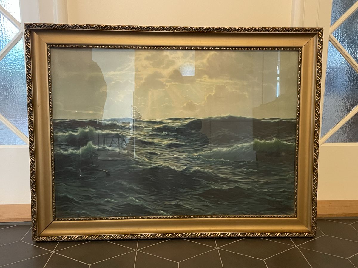 Dipinti: Gemälde "Segelschiff auf See" von E. Horst – Usato da Basel venduto da Gundeli-25