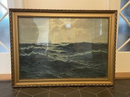 Gemälde "Segelschiff auf See" von E. Horst