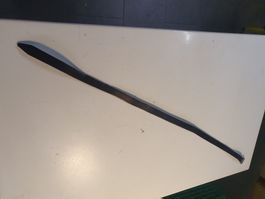 Ledergürtel schwarz mit Chromstahlschnalle 110 cm