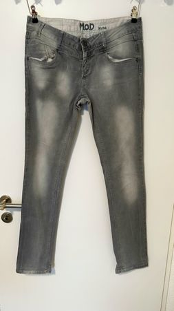 M.O.D Jeans Damen Gr. 30/34 Grau Regular Fit Hosen