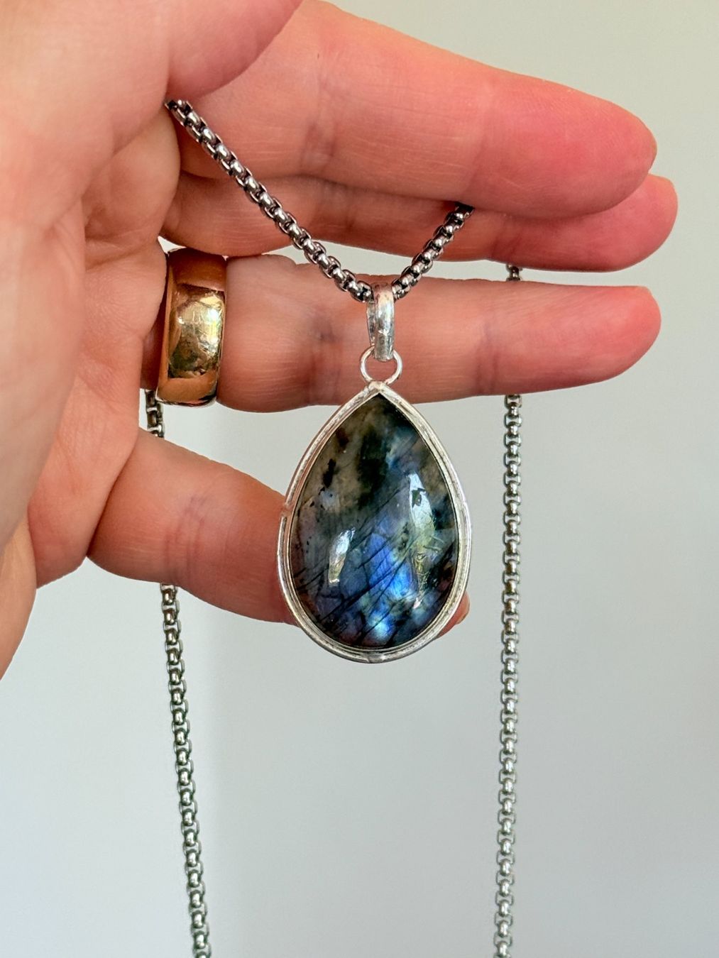 Catenine: Superbe collier Labradorite neuf ✨ Élégant – Nuovo e nell'imballaggio originale da Genève venduto da AWWA 4