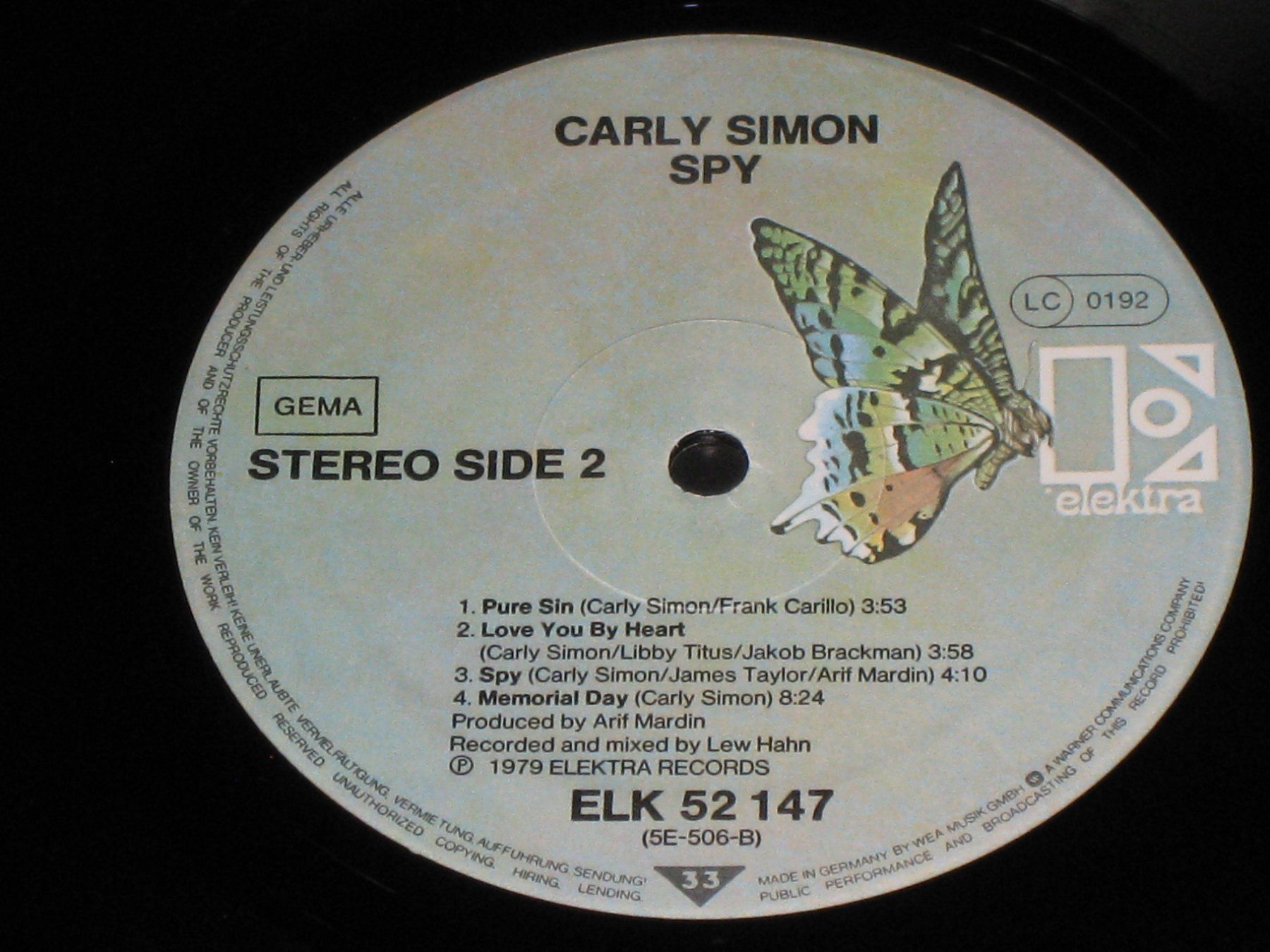 Schallplatten: LP - CARLY SIMON - SPY – Gebraucht aus Steckborn von Quo7 3