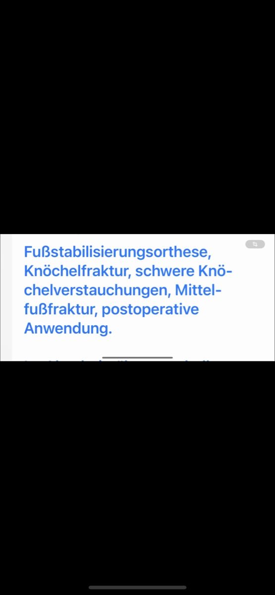Attrezzature mediche: Fussstabilisierungs Orthese Optima Molliter XL – Usato da Rüdlingen venduto da Lichee 5