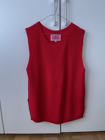 Lieblingsstuck Strickweste Korallenrot Baumwolle Gr. 38