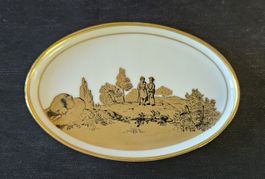 Porzellan Schale Rosenthal Selb-Bavaria oval Goldrand