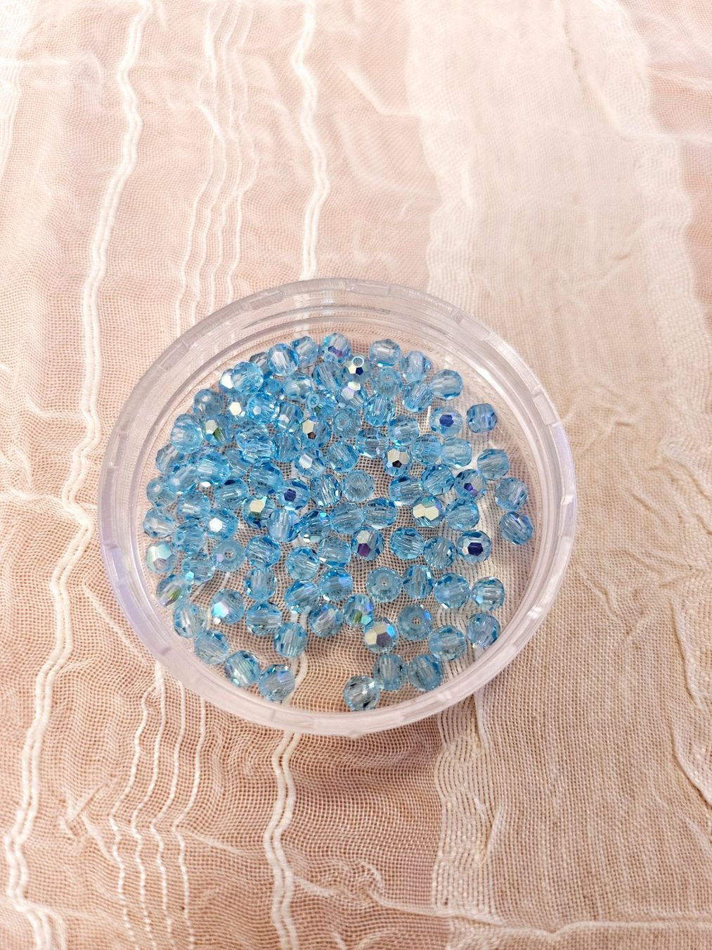 Perle (finte): Swarovski Perlen 3mm 100 stk Aquamarin – Nuovo e nell'imballaggio originale da Dietikon venduto da Eleda