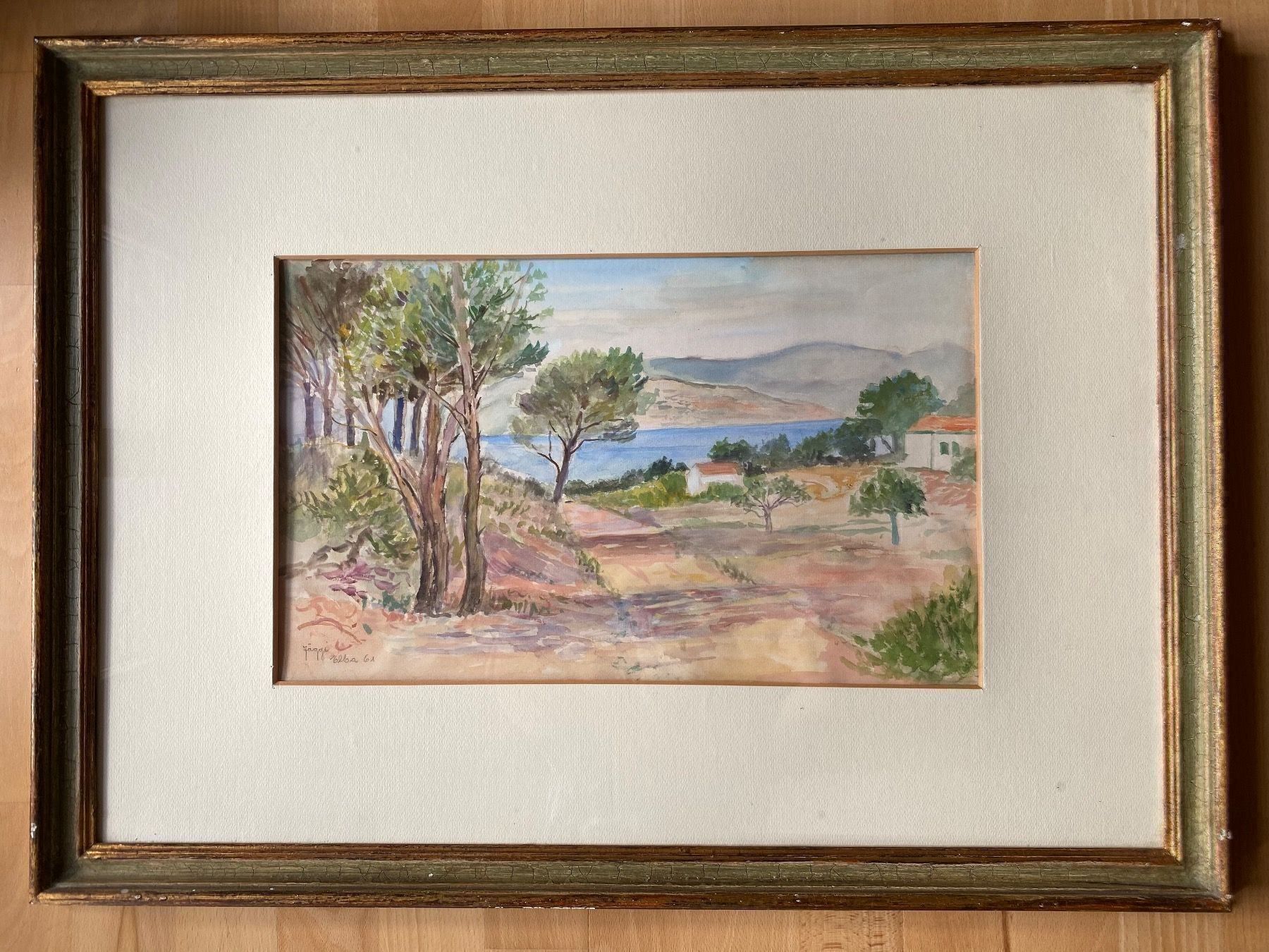 Poster & Bilder: Altes Aquarell Elba Hans Jäggi – Gebraucht aus Rünenberg von Fendi02 7