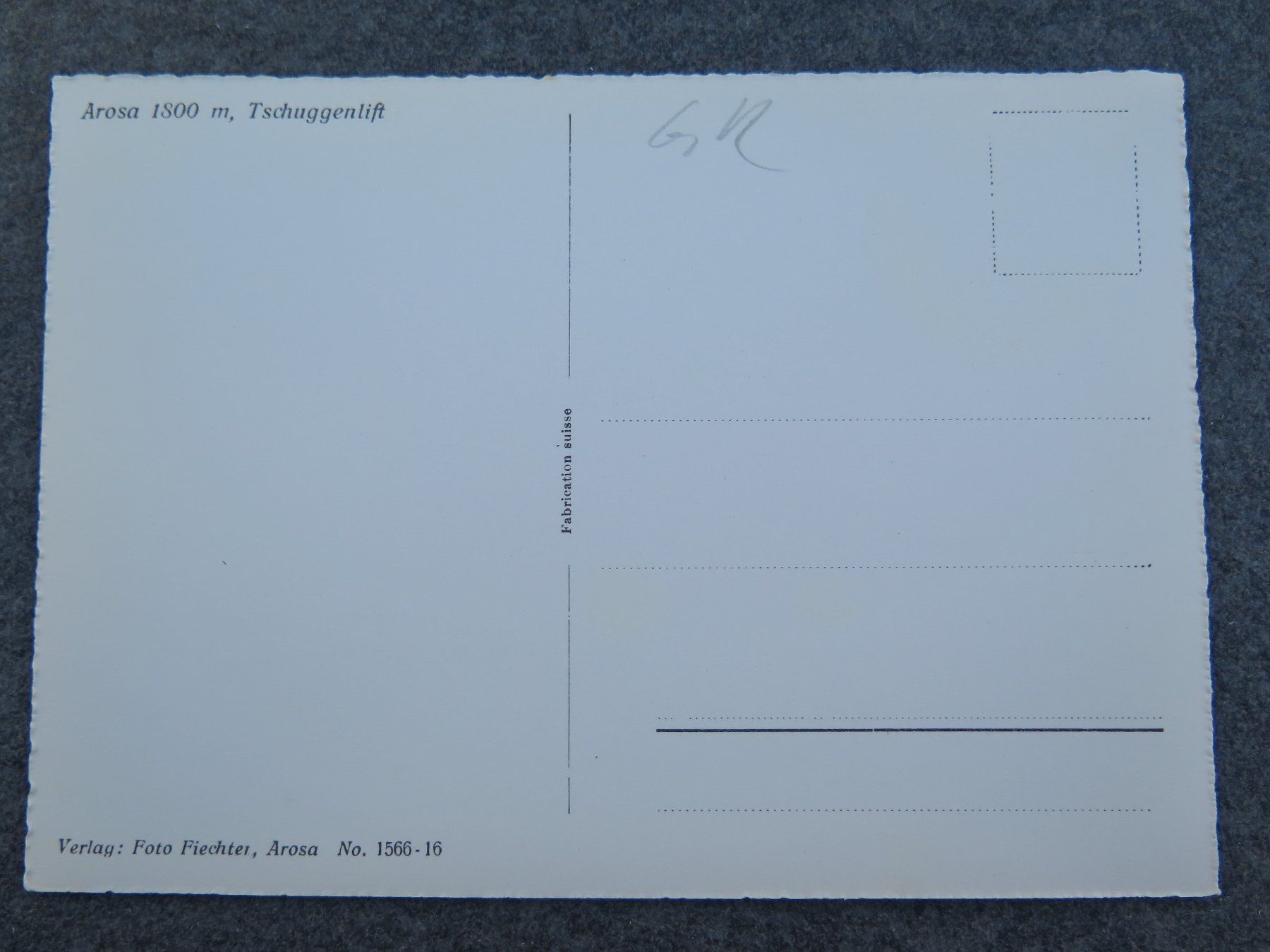 Cartoline postali: AROSA - TSCHUGGENLIFT - SKILIFT – Usato da Wittenbach venduto da lipasal 1