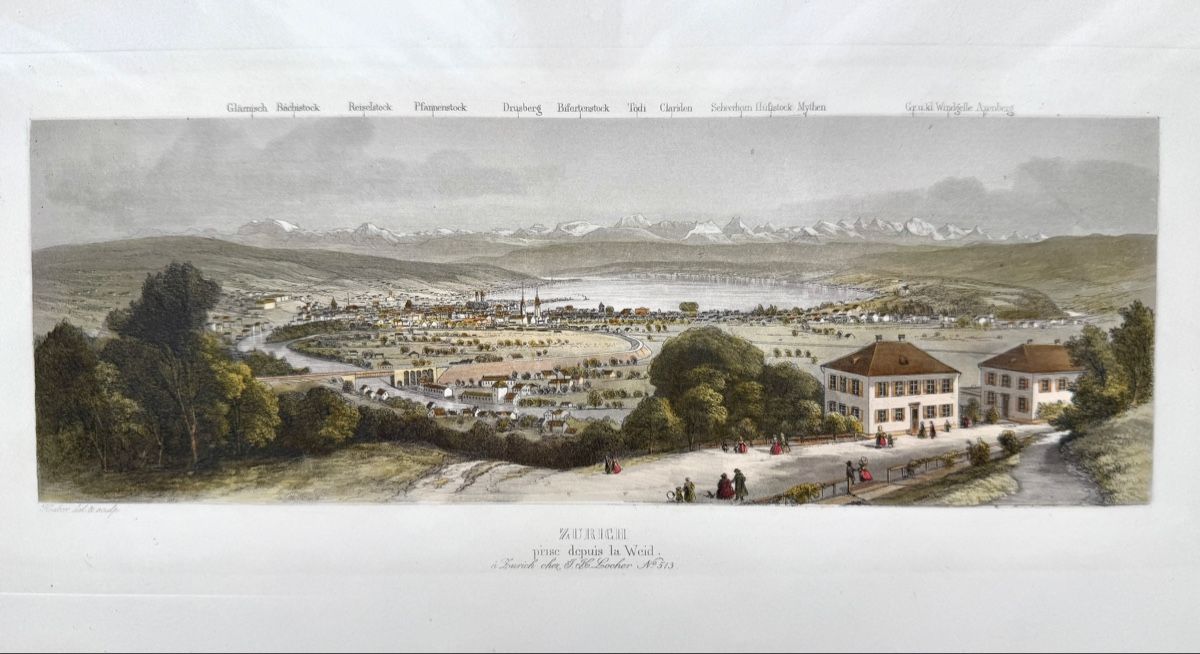 Incisioni: Stich - ZURICH pris depuis la Weid – Nuovo (secondo la descrizione) da Schattenhalb venduto da Oodaaq 4