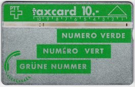 10.- GRÜNE NUMMER - hellgrün 005C - rare Schalter-Taxcard