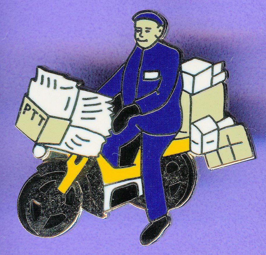 Placchette & Badge: PTT   Pöstler mit Motorrad – Usato da Winterthur venduto da Sammleroase