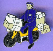PTT   Pöstler mit Motorrad